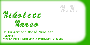nikolett marso business card